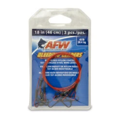 AFW 1X7 Wire Leaders Bleeding Red 46cm - 3pc