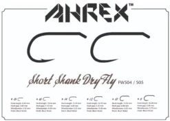 Ahrex FW505 Short Shank Dry Barbless -VisVang Winkel Ahrex FW505 Short Shank Dry Barbless AFW505 XX 505 1 2