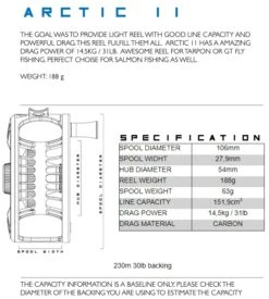 Alfa Arctic Reel Petrol Blue -VisVang Winkel Alfa Arctic Reel Petrol Blue ALFAARCTPB XXX arctic reel specs 11