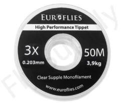 Euro Flies Supple Co-Polymer Tippet Spool 50mtr -VisVang Winkel Euro Flies Supple Co Polymer Tippet Spool 50mtr EF SUP50TIPPET XX 3x