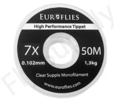 Euro Flies Supple Co-Polymer Tippet Spool 50mtr -VisVang Winkel Euro Flies Supple Co Polymer Tippet Spool 50mtr EF SUP50TIPPET XX 7x