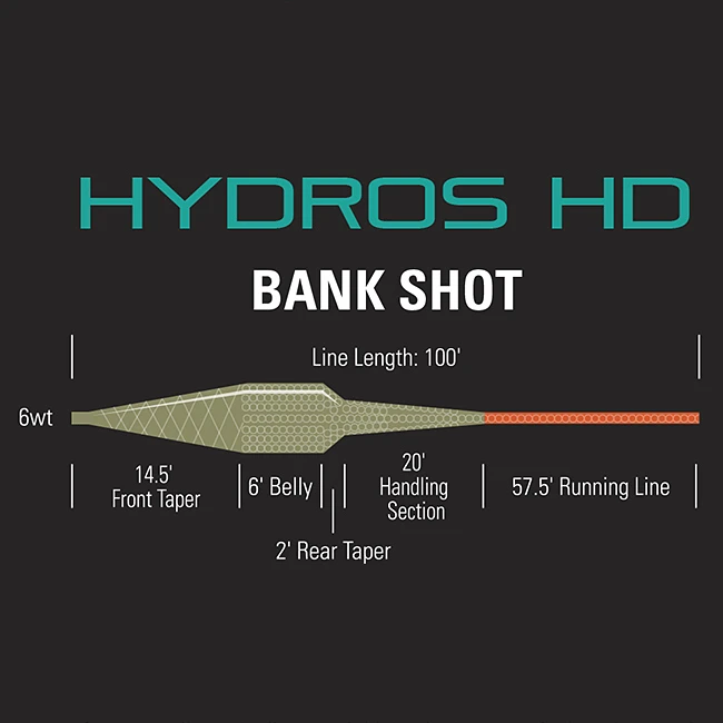 Orvis Hydros HD Bank Shot Dark Willow / Orange Fly Line 3 Orvis Hydros HD Bank Shot Dark Willow / Orange Fly Line - Afbeelding 3