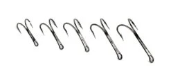 Loop Black Nickel Double Salmon Hooks 10pc