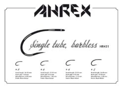 Ahrex HR431 Tube Single Barbless -VisVang Winkel ahrex hr431sheet