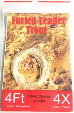 Hends Furled Leader Trout Clear -VisVang Winkel hends furled leader trout transparent2