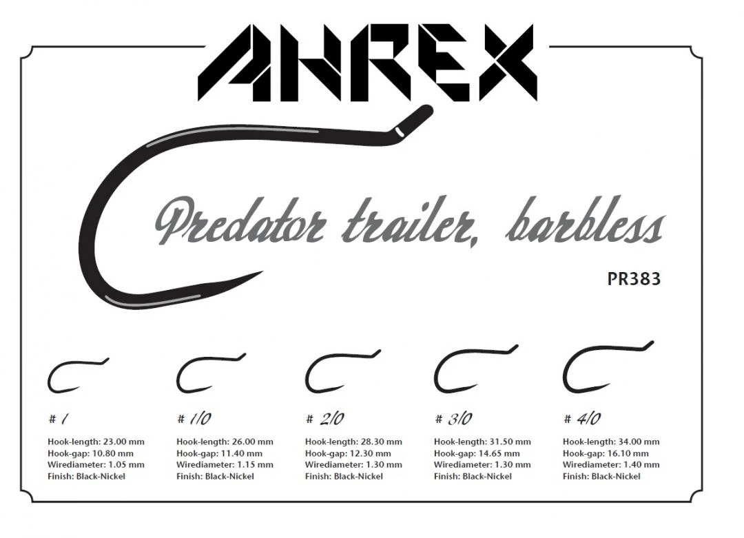 Ahrex PR383 Trailer Barbless Hooks 2 Ahrex PR383 Trailer Barbless Hooks - Afbeelding 2