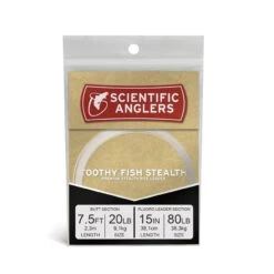 Scientific Anglers Toothy Fish Stealth 7.5ft AR Tapered Leader With 80 Lb Fluoro