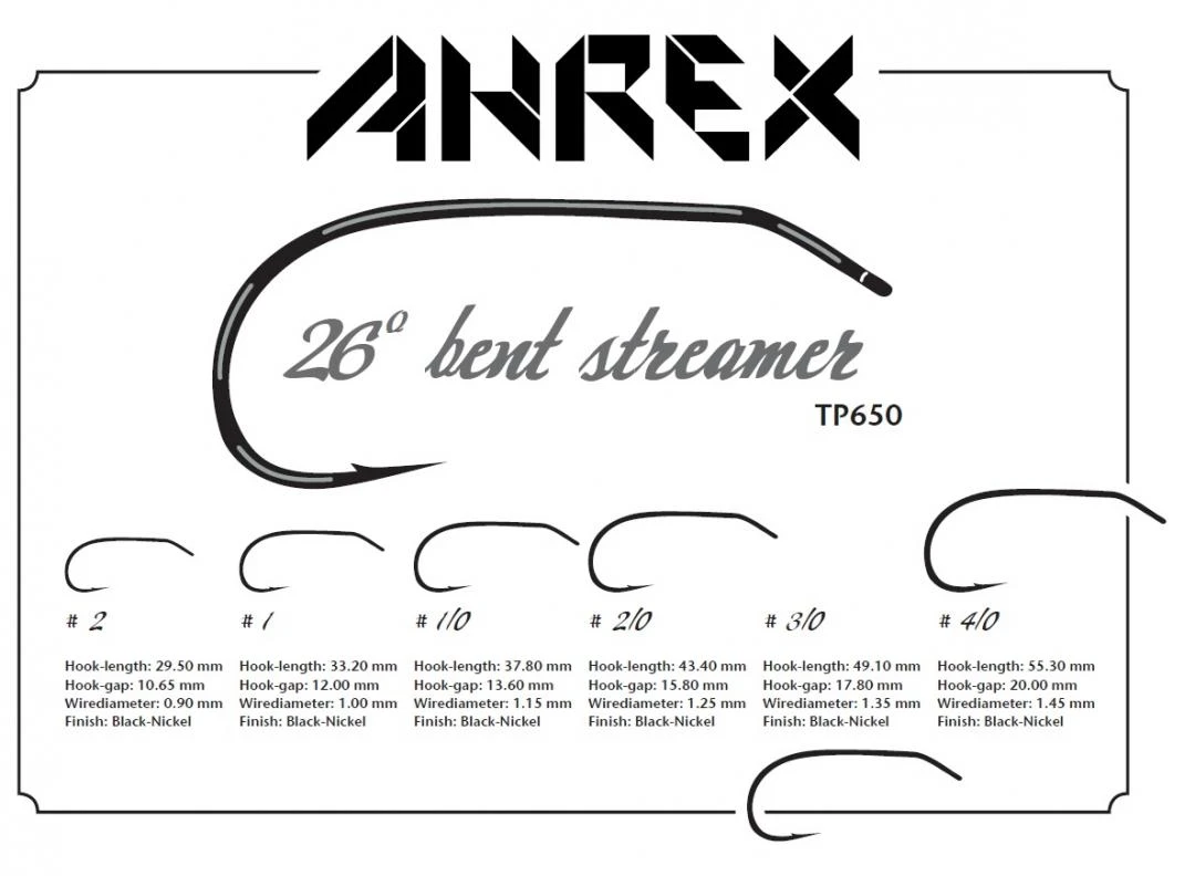 Ahrex TP650 26 Degree Bent Streamer Hooks 2 Ahrex TP650 26 Degree Bent Streamer Hooks - Afbeelding 2